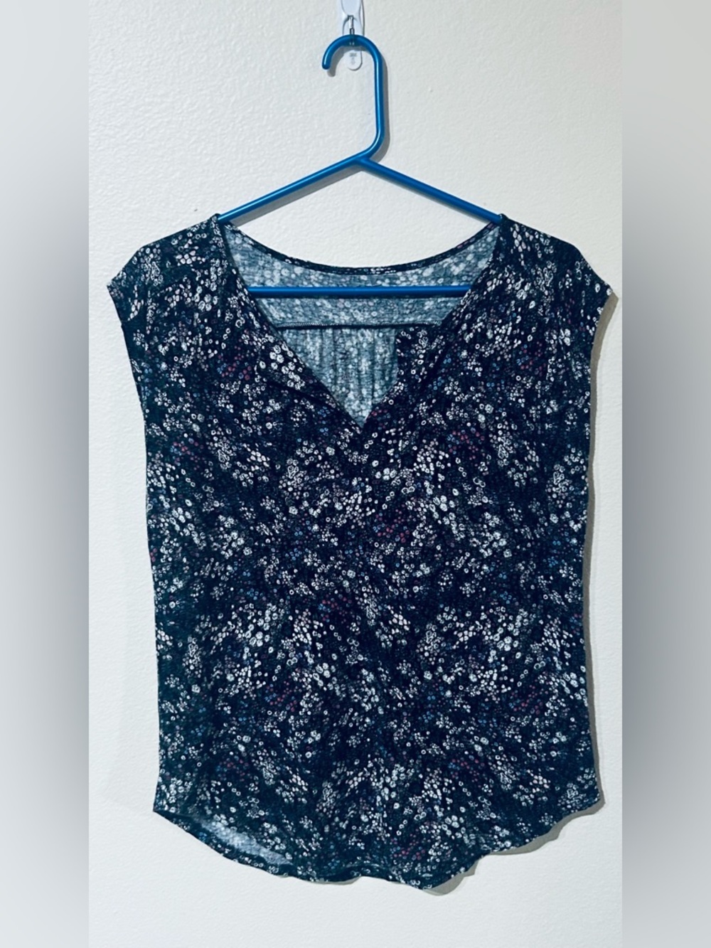 LOFT Navy Floral V-Neck Camisole